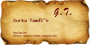 Gurka Tamás névjegykártya