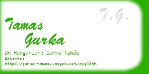 tamas gurka business card