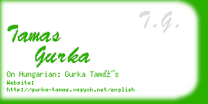 tamas gurka business card